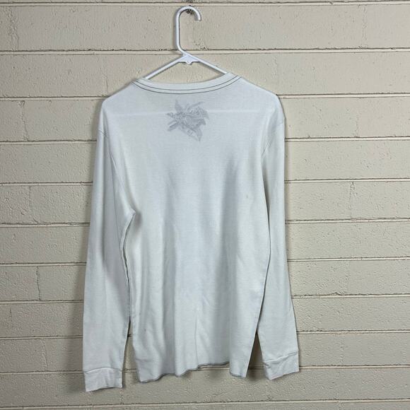 Quicksilver Y2K White Graphic Thermal size L - Picture 2 of 9